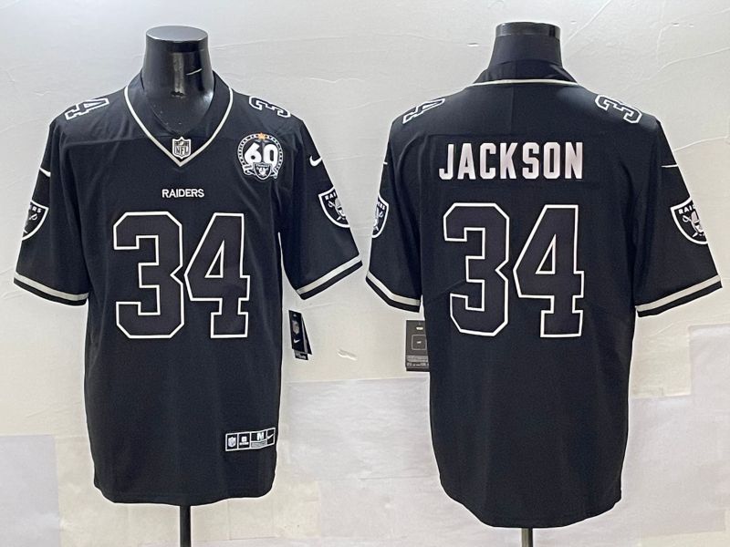 Men Oakland Raiders #34 Jackson Black Second generation 2025 Nike Limited NFL Jersey style 3->tennessee titans->NFL Jersey